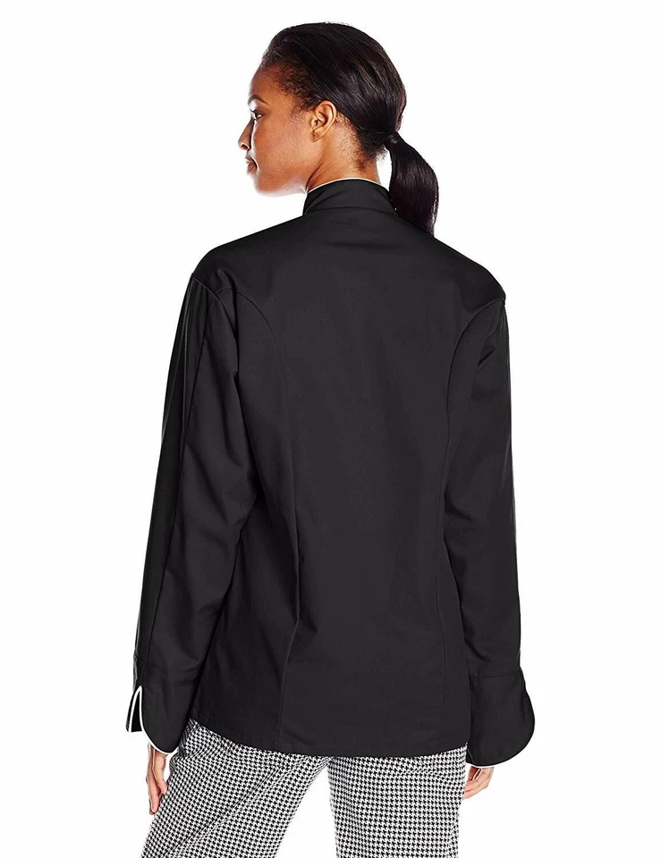 Uncommon Threads Women's Murano Executive Coat, Black/White Piping, 2XL - Image 2 of 2