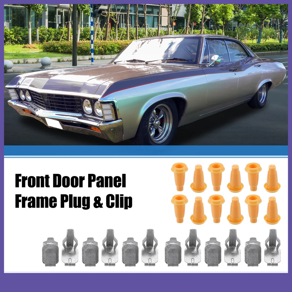 Enchufe de marco de panel de puerta delantera 24 piezas para Chevrolet Camaro 1967-1974 para Buick 1973 Foto 2 de 4