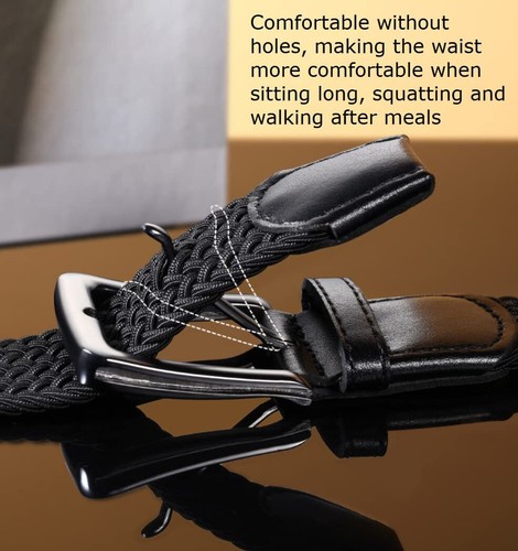 Mens Golf Belt Casual Belts for Men Jeans Adjustable Braided Web Belt 45 Inch... - Picture 5 of 8