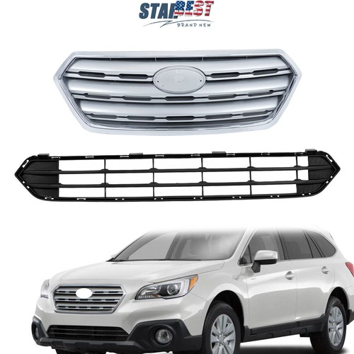 Parrillas delanteras superiores e inferiores de plástico para Subaru Outback 2015 2016 2017 2 piezas - Imagen 2 de 12