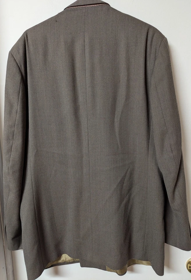 Traje Henry Grethel Worsted Lana Doble Pecho 2 Piezas 44 Largo 38x30 Marrón Foto 4 de 4