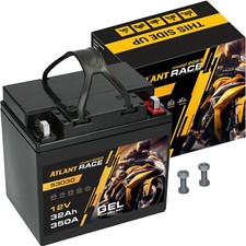 Motorradbatterie 12V 32Ah Atlant Race 53030 GEL Batterie Rasentraktor