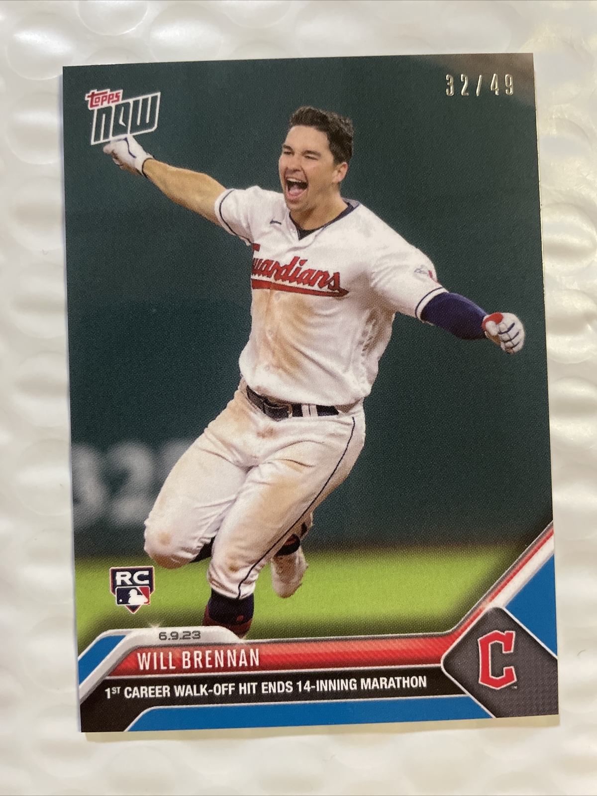 Will Brennan - 2023 MLB TOPPS NOW Card 415 - Blue Parallel 32/49 RC