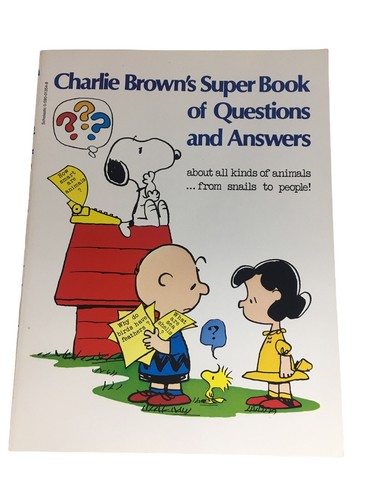 Charlie Brown's Super Book Of Questions and Answers Vintage 1976 Charles Schulz