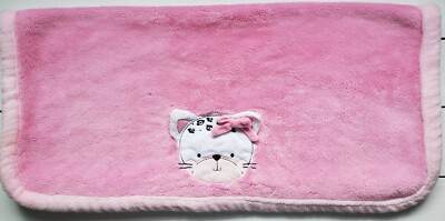 Baby Gear Pink Kitty Cat Face Baby Blanket Bows White Black Spots Soft 2014