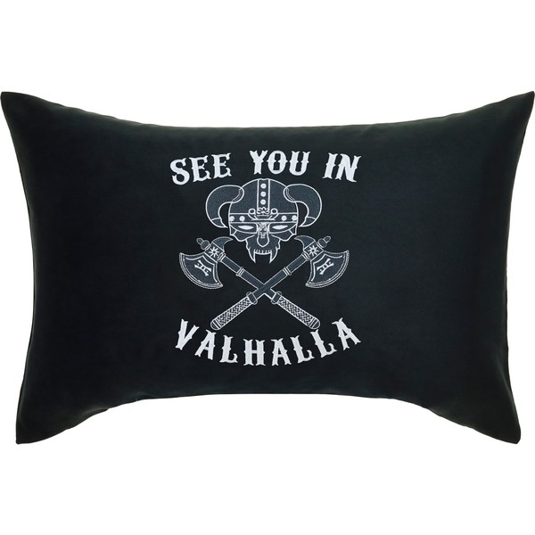 See You In Valhalla Kissen 40X60Cm, Wikinger Deko, Vikings Fanartikel, Schwarz-image