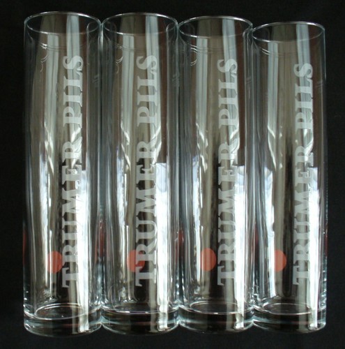4~New~TRUMER PILS~0.3Litter~BEER GLASSES~8.5"tall~Salzburg~AUSTRIA~Brewery - Picture 7 of 14