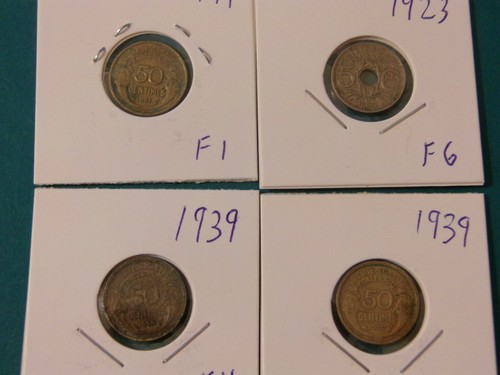 10 ANTIQUE FRENCH COINS MONEY CURRENCY