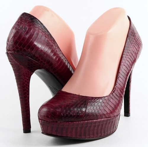 $275 HOUSE OF HARLOW 1960 NORA Raspberry Snake Designer Pumps 7.5 EUR 37.5 - Picture 1 of 4