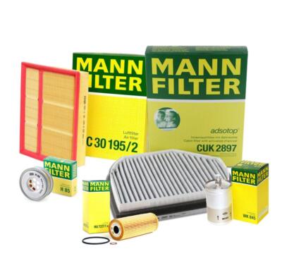 Mann Oil Air Carbon Cabin Fuel Power Steering Filter ServiceKit For W202 2.2 2.8