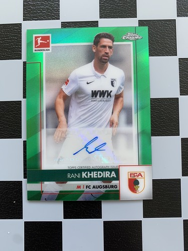2020-21 Topps Chrome Bundesliga Auto Rani Khedira Green /99 FC Augsburg