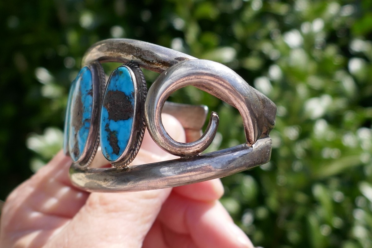 アクセサリー Edison Sandy Smith* Turquoise Bangle Vintage Navajo Edison & Sandy Smith Sterling & Turquoise