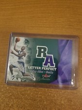 2001-02 FLEER EXCLUSIVE BASKETBALL LETTER PERFECT #8 RAY ALLEN MILWAUKEE BUCKS