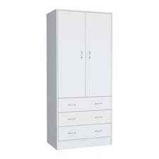 White Armoire with Doors & Drawers - 71"H