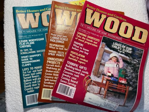 Wood Magazine Lot of 3 Issues no. 39/40+41 1990+ 1991 Better Homes Gardens