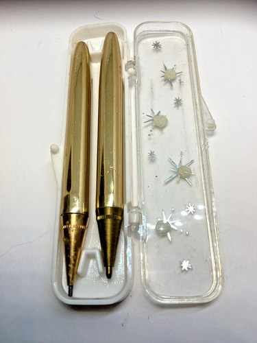 Mobil Dealer Convention 1962 Pen & Pencil Short Teacher's Set goldfarben in Box - Bild 6 von 8