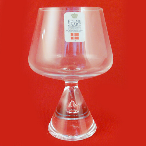 HOLMEGAARD PRINCESS Teardrop Brandy 4.75" tall NEW NEVER USED made in Denmark - Picture 1 of 8