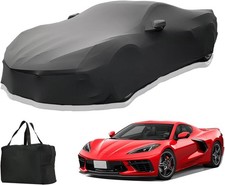 Indoor Car Cover Custom Fit for 2026-2020 Corvette C8 Luxurious Soft Stretch Sat