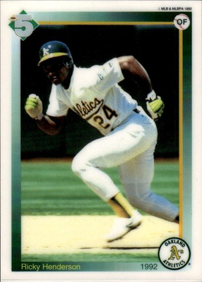 #ad 1992 High 5 Reusable Decals #NNO Rickey Henderson $3.49