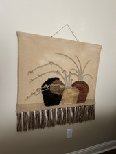 ICA Vintage 1987 Don Freedman Style Macrame 3D WALL HANGING TAPESTRY 40 x 40