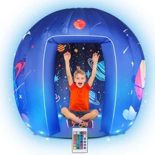 Subao Sensory Tent for Kids & Adults,Astronaut Galaxy Inflatable Light Up Sensor