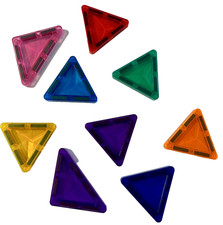 Rainbow Shapes Sensory Constructive Magnetic Triangular Tiles Set of 46