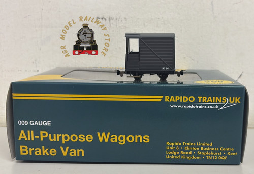 Rapido 990804 Single Veranda Brake Van - Plain Dark Grey No.14 - Spur 009 | Condition: New