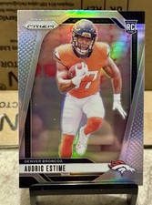 2024 Panini Prizm - Rookies Audric Estime #306 Silver Prizm (RC) Broncos