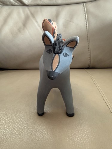 Indianer Jemez Keramik Maultier Esel Geschichtenerzähler signiert E. Fragua Tsosie - Bild 5 von 10