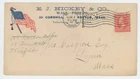 Mr Fancy Cancel SPANISH AMERICAN WAR US FLAG E J HICKEY CO WALLPAPER BOSTON '98