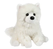 Douglas Toys Opo White Pomeranian Plush Stuffed Animal Toy, 9." Tall