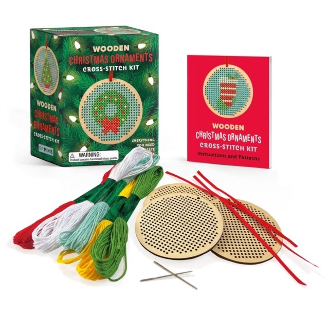 Wooden Christmas Ornaments Cross-Stitch Kit by Dennis Caetano