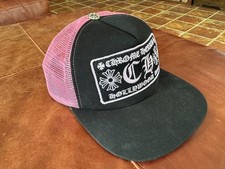 Hollywood chrome hearts CH trucker hat black pink