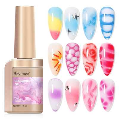 Blooming Gel Nail Polish Clear for Spreading Effect UV Blooming Gel Soak off Mar