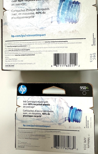HP Original Ink (Expired Dates) 950XL/951 Black/Cyan/Magenta/Yellow - Zdjęcie 4 z 5