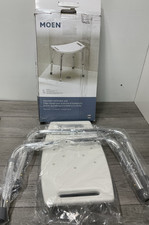 Moen DN7025 Adjustable Tub and Shower Seat Glacier White *READ*