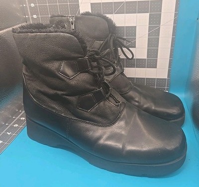 Predictions Thinsulate Lined Women s Sz 12 W Black Boots Used 