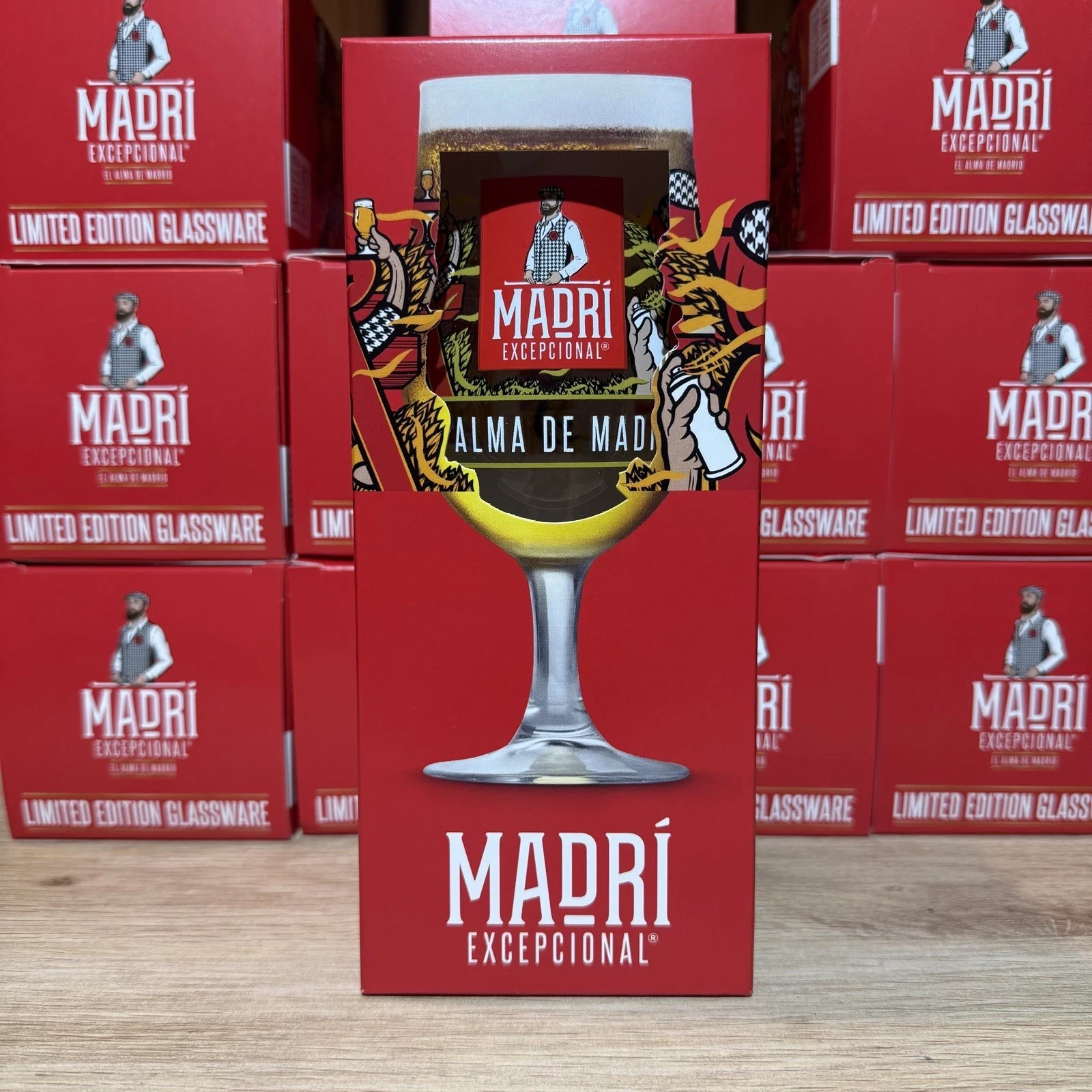 Madri Beer Glass El Alma De Madrid Limited Edition "Street Art Glass" Pint Lager