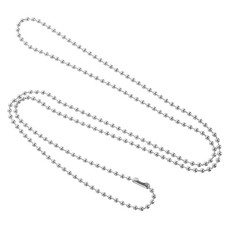Strong Stainless Steel Dog Tag Chain Silver Ball Beaded Chain for Craft and Home