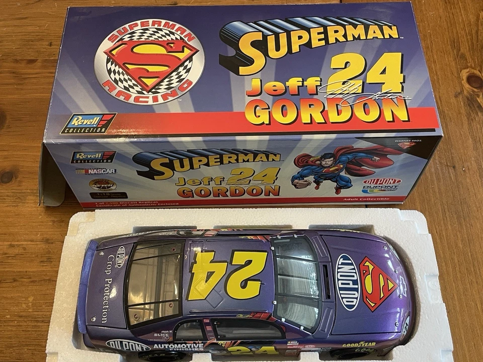NASCAR Jeff Gordon Revell #24 1999 Superman DC Comics 1:18 Diecast ltd to 7,500 - Image 3 of 4