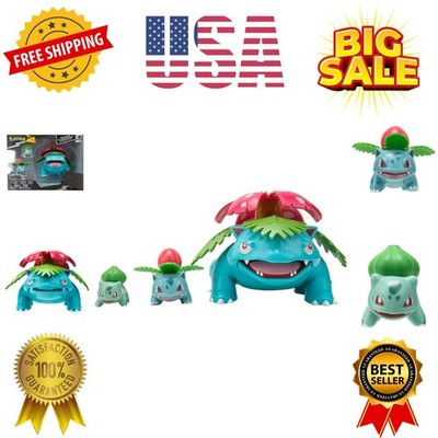 Select Evolution 3 Pack - Features 2-Inch Bulbasaur, 3-Inch Ivysaur and 12-In...