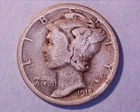 1918-S  Mercury Head Silver Dime  **129-6B