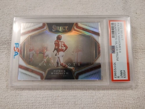 2022 Select Patrick Mahomes II Snapshots Siver Prizm PSA 9