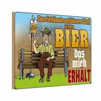 Holzschild 12X18 Cm Alkohol SchöNste Auf Dieser Welt Bier Deko Geschenk Holz Sch