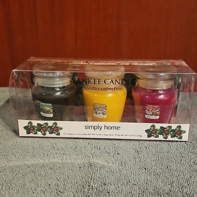Set/3 Yankee Candle Simply Home Christmas Magic 3.6 oz Mini Jar 2 Are NEW