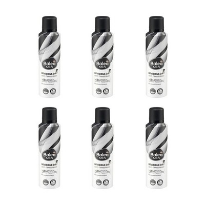 6 x 200ml Balea MEN Antitranspirant Deospray Invisible Dry