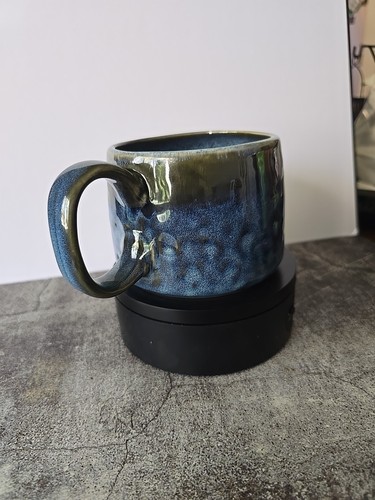 Pottery Mug World Market Blue Brown /Olive Glaze G-23 - Picture 4 of 4