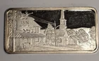 1 oz .999 Silver Art Bar ~ 1975 Wayside Inn America The Beautiful ~Hamilton Mint