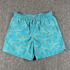 Vintage Vilebrequin Swim Trunks Mens XL Turquoise Starfish Collector 1997 90s