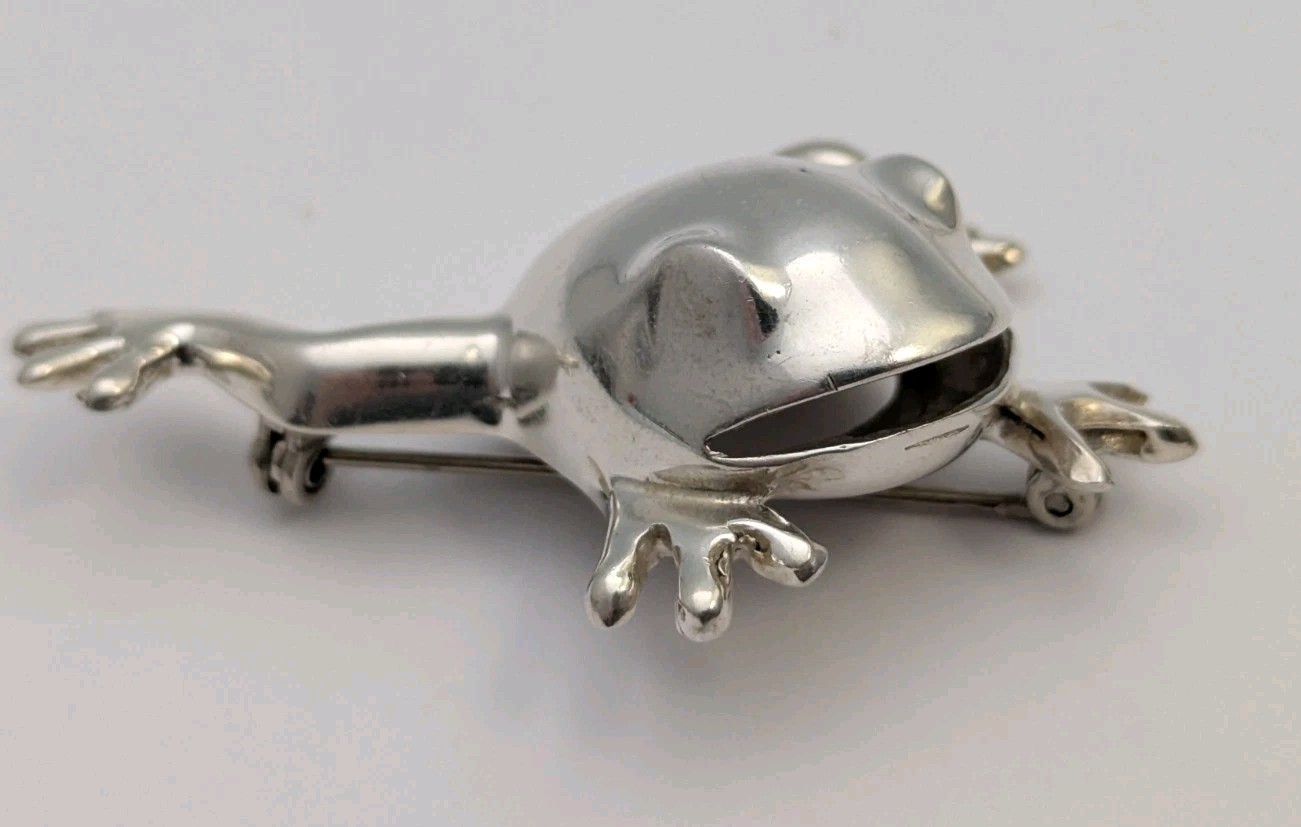Vtg Solid Sterling Silver Signed Mexico Leaping F… - image 3